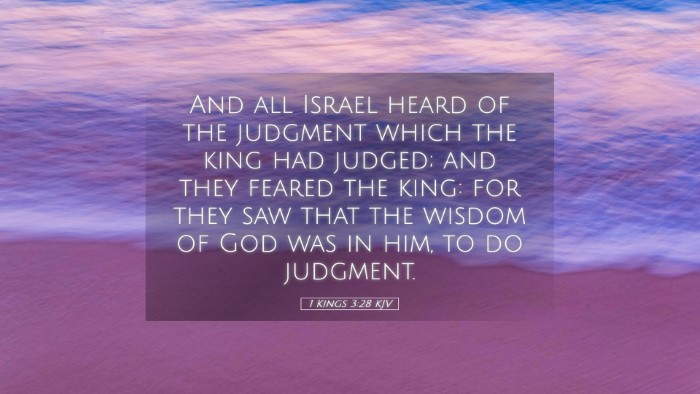 Picture 05 - 1 Kings 3:28 KJV Desktop Wallpaper - And all Israel heard of the judgment which the - Desktop Bible Verse Wallpaper