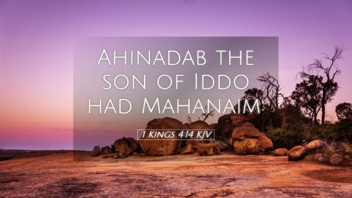 Picture 05 - 1 Kings 4:14 KJV Desktop Wallpaper - Ahinadab the son of Iddo had - Desktop Bible Verse Wallpaper