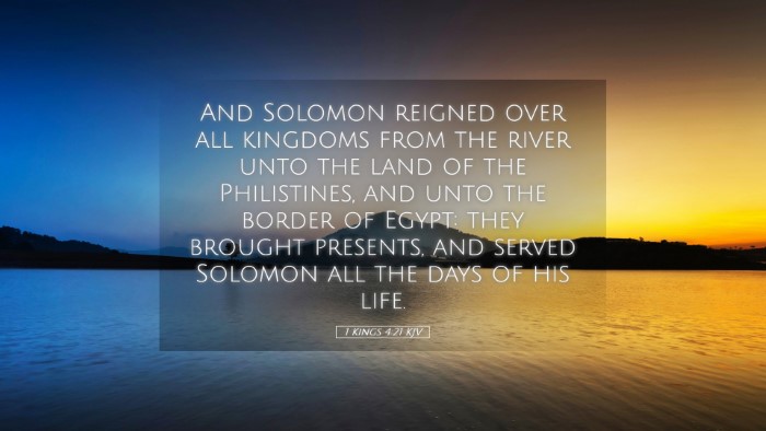 Picture 05 - 1 Kings 4:21 KJV Desktop Wallpaper - And Solomon reigned over all kingdoms from the - Desktop Bible Verse Wallpaper
