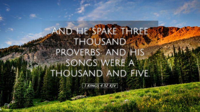 Picture 05 - 1 Kings 4:32 KJV Desktop Wallpaper - And he spake three thousand proverbs: and his - Desktop Bible Verse Wallpaper