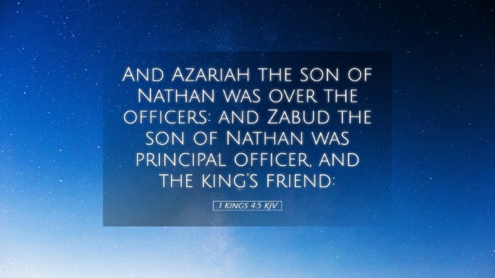 Picture 05 - 1 Kings 4:5 KJV Desktop Wallpaper - And Azariah the son of Nathan was over the - Desktop Bible Verse Wallpaper