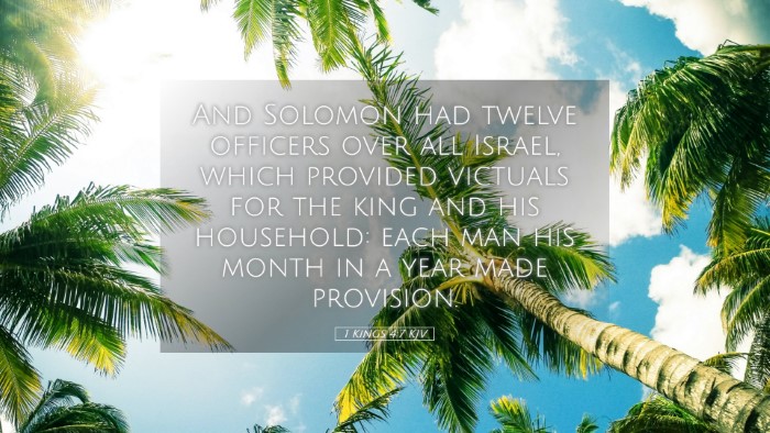 Picture 05 - 1 Kings 4:7 KJV Desktop Wallpaper - And Solomon had twelve officers over all Israel, - Desktop Bible Verse Wallpaper