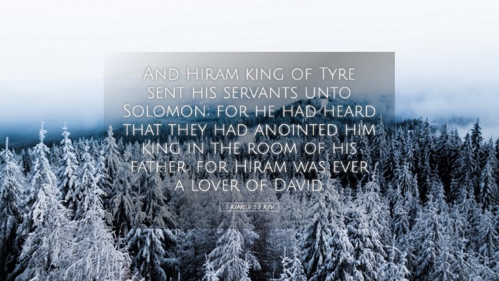 Picture 05 - 1 Kings 5:1 KJV Desktop Wallpaper - And Hiram king of Tyre sent his servants unto - Desktop Bible Verse Wallpaper