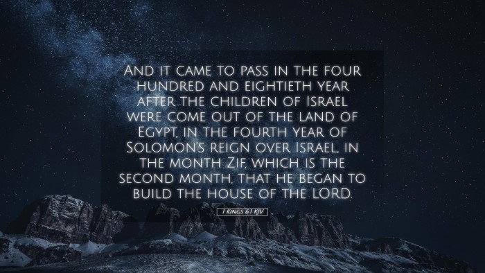 Picture 05 - 1 Kings 6:1 KJV Desktop Wallpaper - And it came to pass in the four hundred and - Desktop Bible Verse Wallpaper