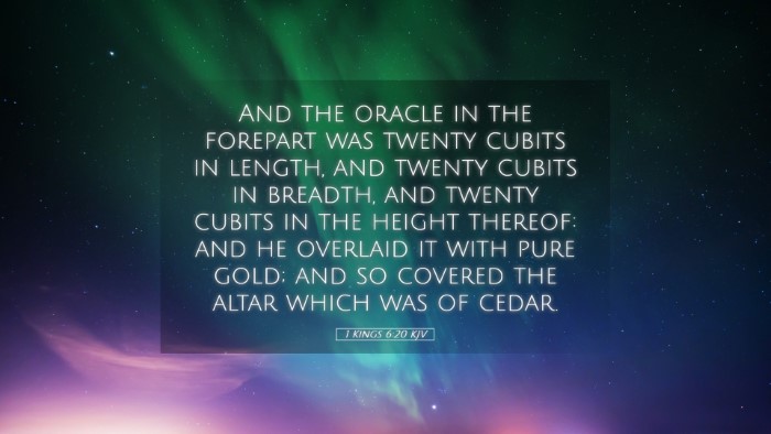 Picture 05 - 1 Kings 6:20 KJV Desktop Wallpaper - And the oracle in the forepart was twenty cubits - Desktop Bible Verse Wallpaper