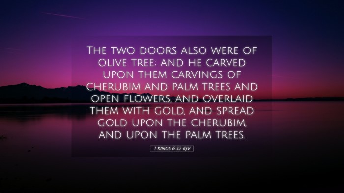 Picture 05 - 1 Kings 6:32 KJV Desktop Wallpaper - The two doors also were of olive tree; and he - Desktop Bible Verse Wallpaper