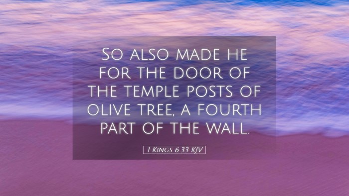 Picture 05 - 1 Kings 6:33 KJV Desktop Wallpaper - So also made he for the door of the temple posts - Desktop Bible Verse Wallpaper