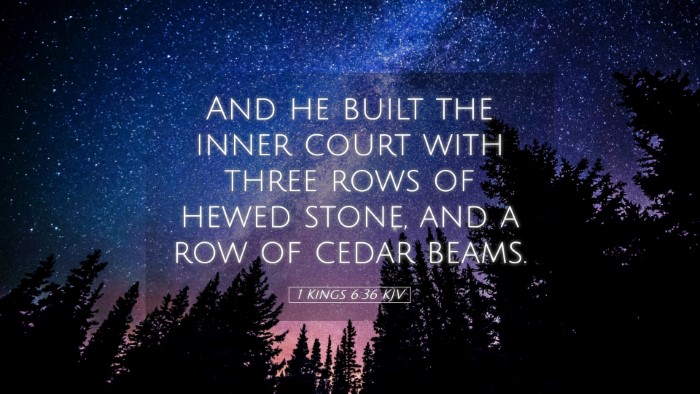 Picture 05 - 1 Kings 6:36 KJV Desktop Wallpaper - And he built the inner court with three rows of - Desktop Bible Verse Wallpaper