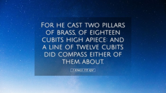 Picture 05 - 1 Kings 7:15 KJV Desktop Wallpaper - For he cast two pillars of brass, of eighteen - Desktop Bible Verse Wallpaper