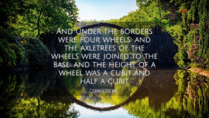 Picture 05 - 1 Kings 7:32 KJV Desktop Wallpaper - And under the borders were four wheels; and the - Desktop Bible Verse Wallpaper