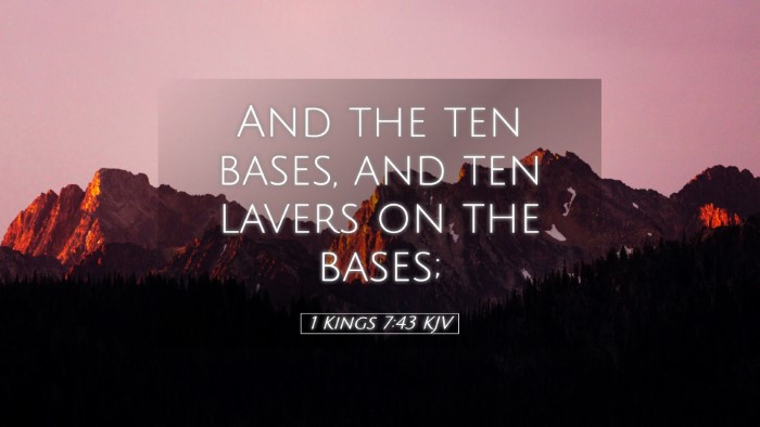 Picture 05 - 1 Kings 7:43 KJV Desktop Wallpaper - And the ten bases, and ten lavers on the - Desktop Bible Verse Wallpaper