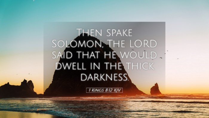Picture 05 - 1 Kings 8:12 KJV Desktop Wallpaper - Then spake Solomon, The LORD said that he would - Desktop Bible Verse Wallpaper
