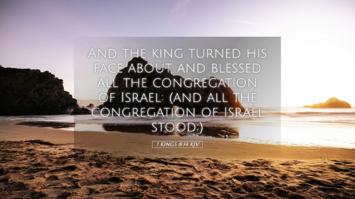 Picture 05 - 1 Kings 8:14 KJV Desktop Wallpaper - And the king turned his face about, and blessed - Desktop Bible Verse Wallpaper