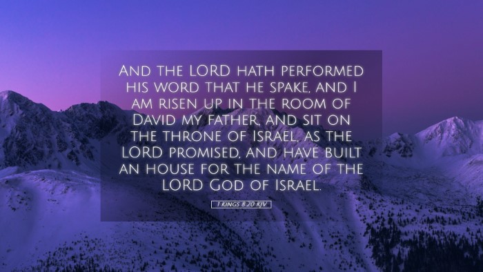 Picture 05 - 1 Kings 8:20 KJV Desktop Wallpaper - And the LORD hath performed his word that he - Desktop Bible Verse Wallpaper