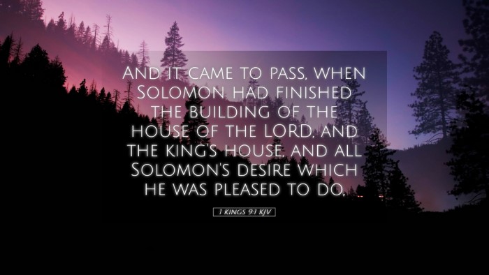 Picture 05 - 1 Kings 9:1 KJV Desktop Wallpaper - And it came to pass, when Solomon had finished - Desktop Bible Verse Wallpaper