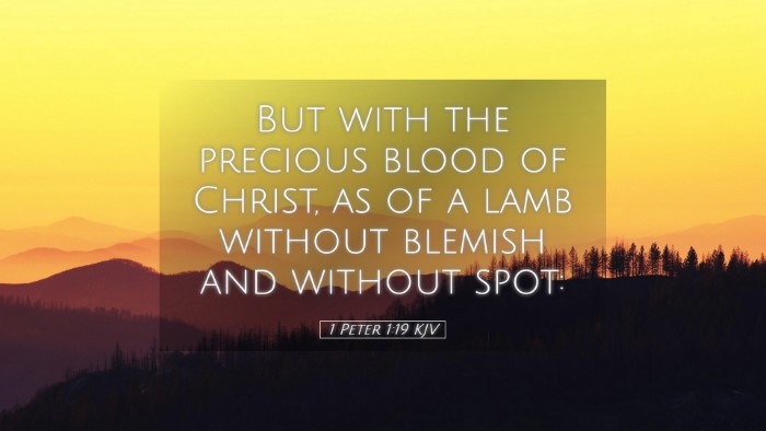 Picture 05 - 1 Peter 1:19 KJV Desktop Wallpaper - But with the precious blood of Christ, as of a - Desktop Bible Verse Wallpaper