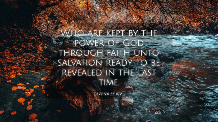 Picture 05 - 1 Peter 1:5 KJV Desktop Wallpaper - Who are kept by the power of God through faith - Desktop Bible Verse Wallpaper