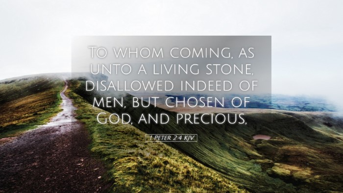 Picture 05 - 1 Peter 2:4 KJV Desktop Wallpaper - To whom coming, as unto a living stone, - Desktop Bible Verse Wallpaper