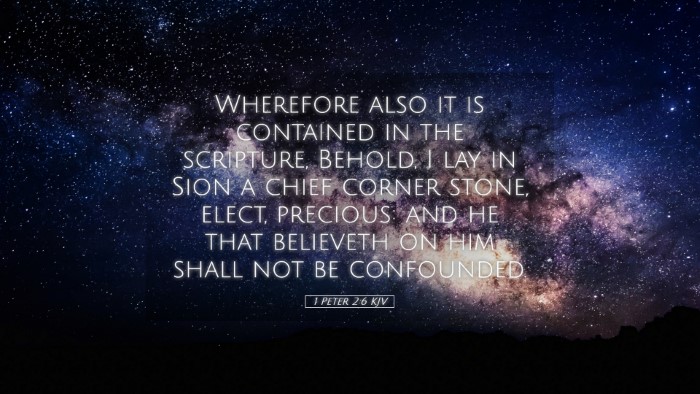 Picture 05 - 1 Peter 2:6 KJV Desktop Wallpaper - Wherefore also it is contained in the scripture, - Desktop Bible Verse Wallpaper