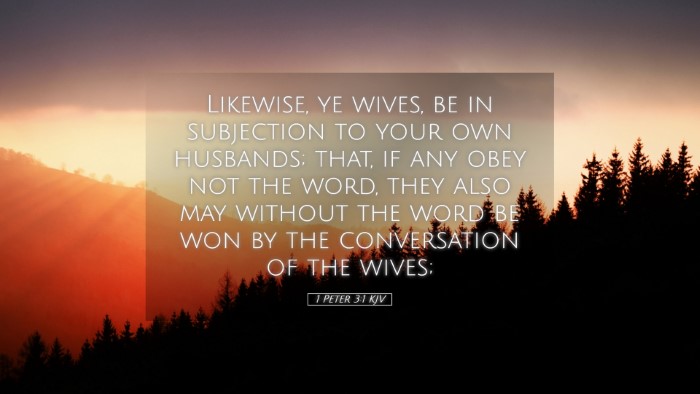 Picture 05 - 1 Peter 3:1 KJV Desktop Wallpaper - Likewise, ye wives, be in subjection to your own - Desktop Bible Verse Wallpaper