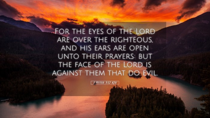 Picture 05 - 1 Peter 3:12 KJV Desktop Wallpaper - For the eyes of the Lord are over the righteous, - Desktop Bible Verse Wallpaper