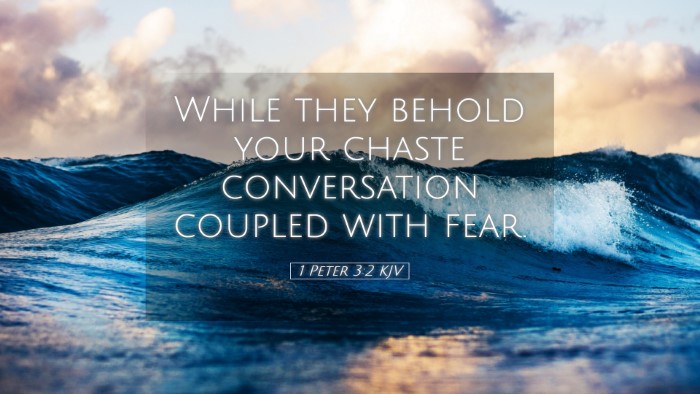 Picture 05 - 1 Peter 3:2 KJV Desktop Wallpaper - While they behold your chaste conversation - Desktop Bible Verse Wallpaper