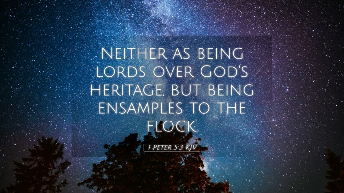 Picture 05 - 1 Peter 5:3 KJV Desktop Wallpaper - Neither as being lords over God's heritage, but - Desktop Bible Verse Wallpaper