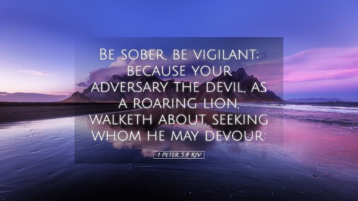 Picture 05 - 1 Peter 5:8 KJV Desktop Wallpaper - Be sober, be vigilant; because your adversary the - Desktop Bible Verse Wallpaper