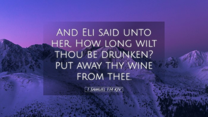 Picture 05 - 1 Samuel 1:14 KJV Desktop Wallpaper - And Eli said unto her, How long wilt thou be - Desktop Bible Verse Wallpaper