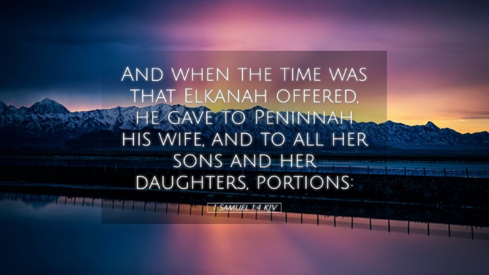 Picture 05 - 1 Samuel 1:4 KJV Desktop Wallpaper - And when the time was that Elkanah offered, he - Desktop Bible Verse Wallpaper