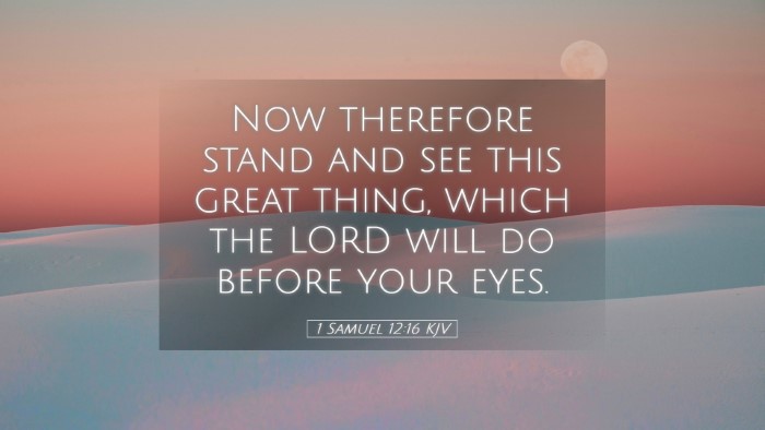Picture 05 - 1 Samuel 12:16 KJV Desktop Wallpaper - Now therefore stand and see this great thing, - Desktop Bible Verse Wallpaper