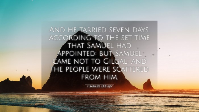 Picture 05 - 1 Samuel 13:8 KJV Desktop Wallpaper - And he tarried seven days, according to the set - Desktop Bible Verse Wallpaper