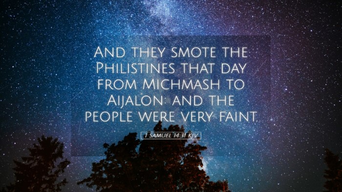 Picture 05 - 1 Samuel 14:31 KJV Desktop Wallpaper - And they smote the Philistines that day from - Desktop Bible Verse Wallpaper