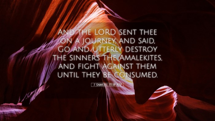 Picture 05 - 1 Samuel 15:18 KJV Desktop Wallpaper - And the LORD sent thee on a journey, and said, Go - Desktop Bible Verse Wallpaper