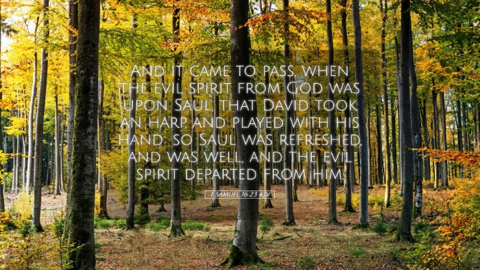 Picture 05 - 1 Samuel 16:23 KJV Desktop Wallpaper - And it came to pass, when the evil spirit from - Desktop Bible Verse Wallpaper