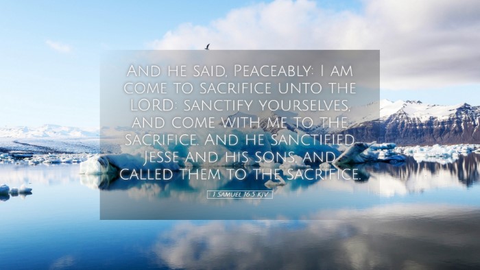 Picture 05 - 1 Samuel 16:5 KJV Desktop Wallpaper - And he said, Peaceably: I am come to sacrifice - Desktop Bible Verse Wallpaper