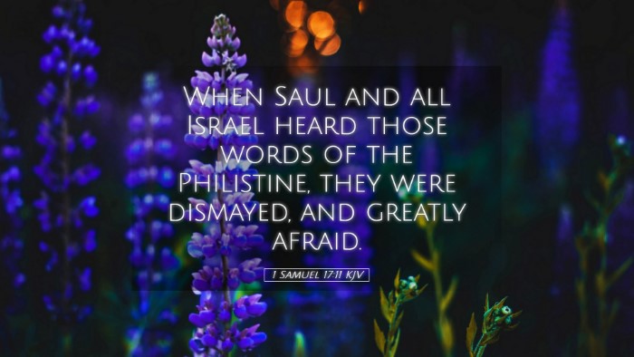 Picture 05 - 1 Samuel 17:11 KJV Desktop Wallpaper - When Saul and all Israel heard those words of the - Desktop Bible Verse Wallpaper