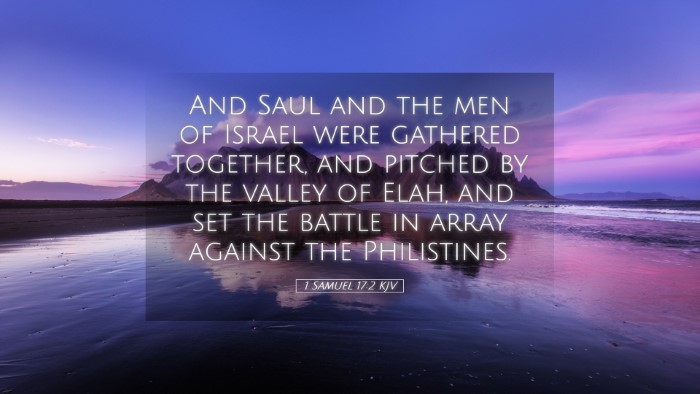 Picture 05 - 1 Samuel 17:2 KJV Desktop Wallpaper - And Saul and the men of Israel were gathered - Desktop Bible Verse Wallpaper