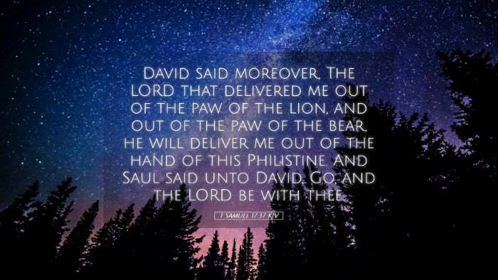 Picture 05 - 1 Samuel 17:37 KJV Desktop Wallpaper - David said moreover, The LORD that delivered me - Desktop Bible Verse Wallpaper