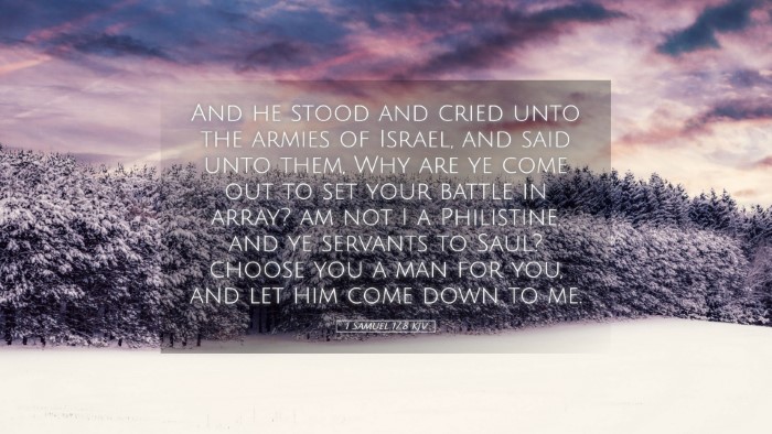 Picture 05 - 1 Samuel 17:8 KJV Desktop Wallpaper - And he stood and cried unto the armies of Israel, - Desktop Bible Verse Wallpaper