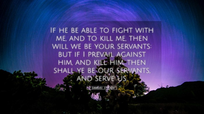 Picture 05 - 1 Samuel 17:9 KJV Desktop Wallpaper - If he be able to fight with me, and to kill me, - Desktop Bible Verse Wallpaper