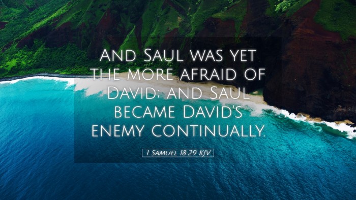 Picture 05 - 1 Samuel 18:29 KJV Desktop Wallpaper - And Saul was yet the more afraid of David; and - Desktop Bible Verse Wallpaper