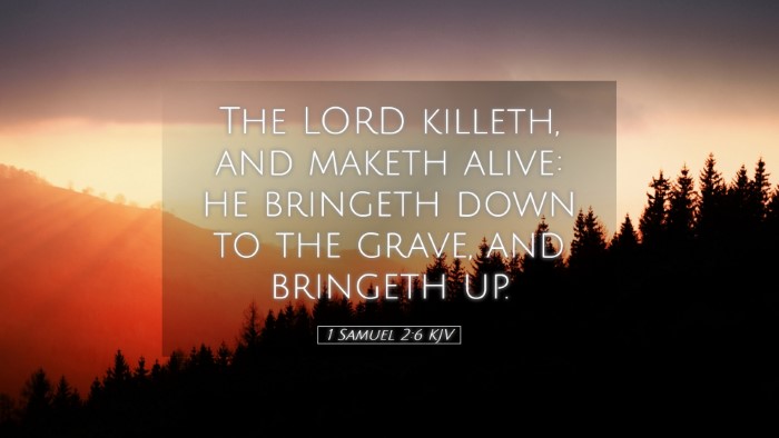 Picture 05 - 1 Samuel 2:6 KJV Desktop Wallpaper - The LORD killeth, and maketh alive: he bringeth - Desktop Bible Verse Wallpaper