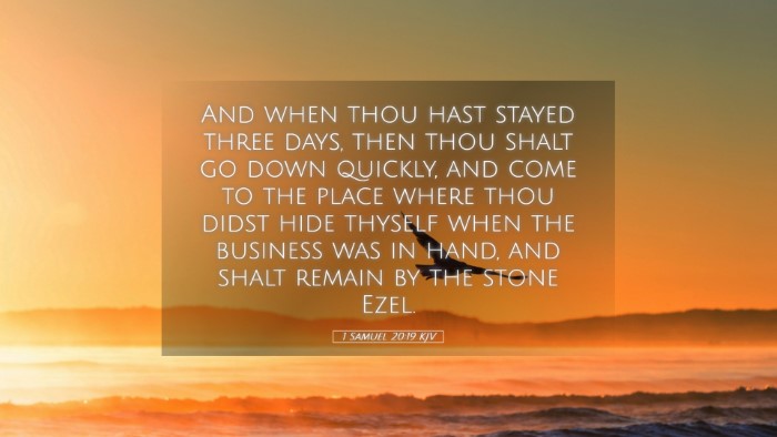 Picture 05 - 1 Samuel 20:19 KJV Desktop Wallpaper - And when thou hast stayed three days, then thou - Desktop Bible Verse Wallpaper