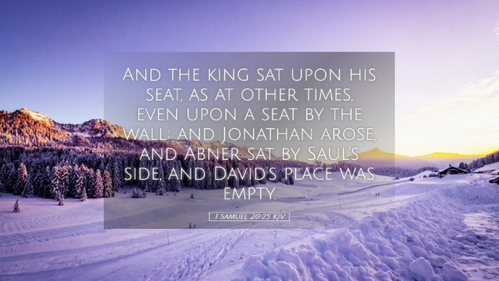 Picture 05 - 1 Samuel 20:25 KJV Desktop Wallpaper - And the king sat upon his seat, as at other - Desktop Bible Verse Wallpaper