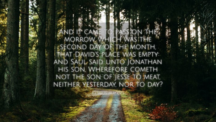 Picture 05 - 1 Samuel 20:27 KJV Desktop Wallpaper - And it came to pass on the morrow, which was the - Desktop Bible Verse Wallpaper