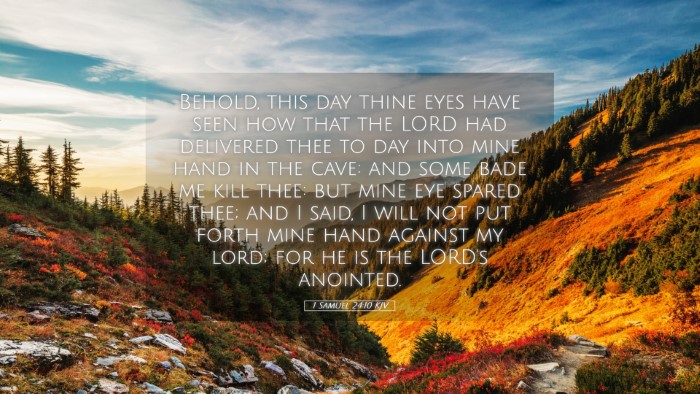 Picture 05 - 1 Samuel 24:10 KJV Desktop Wallpaper - Behold, this day thine eyes have seen how that - Desktop Bible Verse Wallpaper