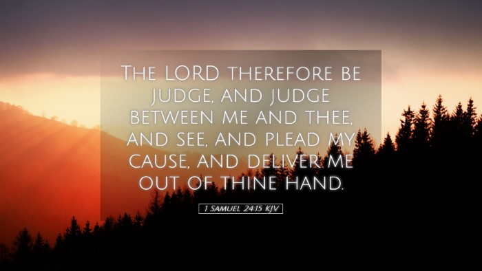 Picture 05 - 1 Samuel 24:15 KJV Desktop Wallpaper - The LORD therefore be judge, and judge between me - Desktop Bible Verse Wallpaper