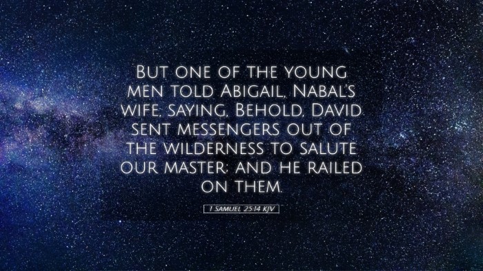 Picture 05 - 1 Samuel 25:14 KJV Desktop Wallpaper - But one of the young men told Abigail, Nabal's - Desktop Bible Verse Wallpaper