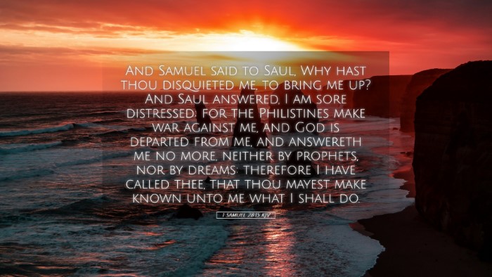 Picture 05 - 1 Samuel 28:15 KJV Desktop Wallpaper - And Samuel said to Saul, Why hast thou disquieted - Desktop Bible Verse Wallpaper